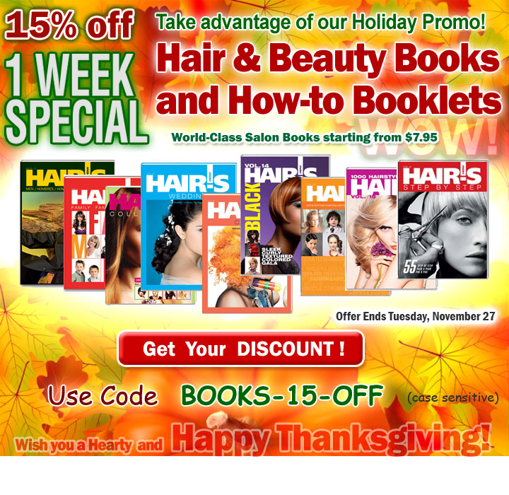 ALL Hairstyle Books - 15% OFF - Thanksgiving Sale