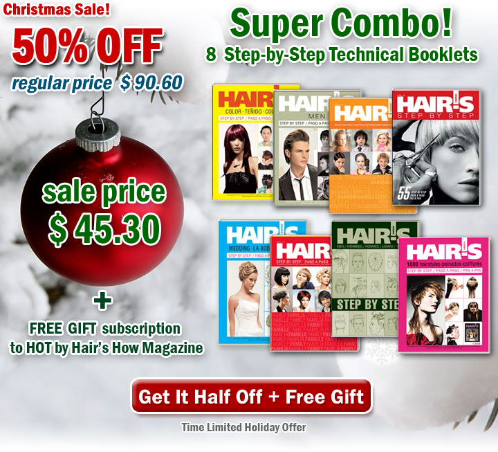 Super Combo - 8 Hairstyle Step-by-Step Books - 50% OFF - Christmas Sale - Time Limited Holiday Offer