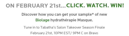 Click. Watch. Win! - Get a sample of Biolage Hydratherapie Masque